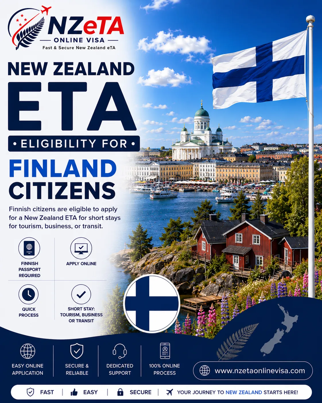 New Zealand eTA for Finnish citizens - NZeTA Finland guide