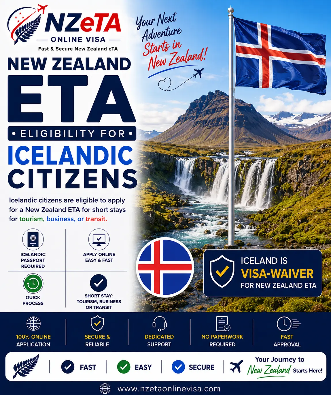 NZeTA for Icelandic Citizens — New Zealand eTA Iceland travel guide